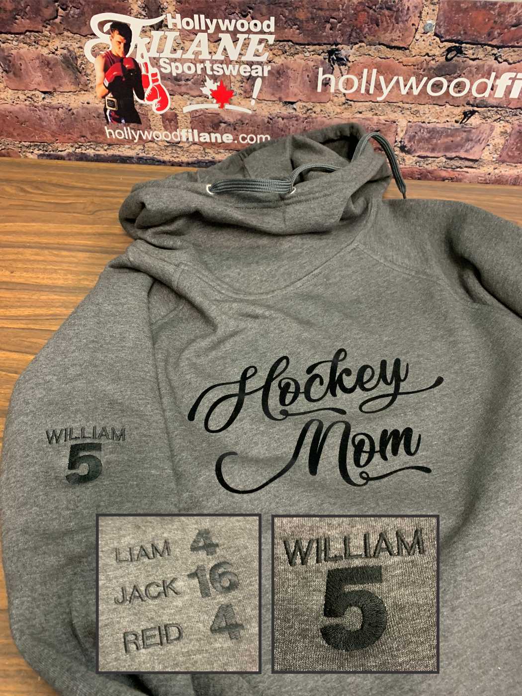 Hockey Mom ATC™ ESACTIVE® VINTAGE HOODED LADIES' SWEATSHIRT. L2045 -  Hollywood Filane