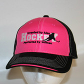 Hockey Invented by Men Perfected by Women- Pink/Black Deluxe Hat 