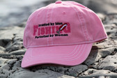 Fishing Perfected by Women Hat-pink with white trim hat