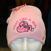 Fight Like a Girl Breast cancer awareness beanie