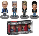 SONS of ANARCHY 4pc MINI Wacky Wobler SET