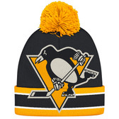 Pittsburgh Penguins CCM Black Oversized Cuffed Knit Hat