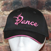 Black with Hot PINK trim Dance cap 