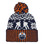 Edmonton Oilers adidas NHL Snowflake Player Cuffed Pom Toque knit hat