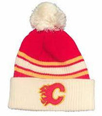 Fanatics Branded True Classic Pom Cuffed Knit Hat Calgary Flames