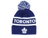 Toronto Maple Leafs ADIDAS Branded Cuffed Knit pom Beanie toque NHL hockey Hat