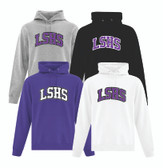 LSHS - Lake Superior High School Apparel - Hoodies Hooded Sweatshirts with LSHS Tackle Twill Embroidery