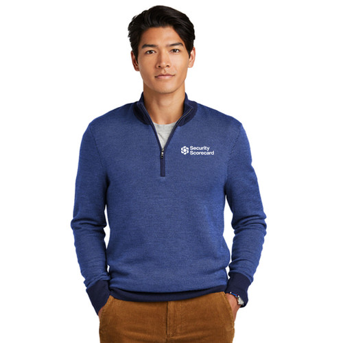 Brooks Brothers Washable Merino Birdseye 1/4-Zip Sweater