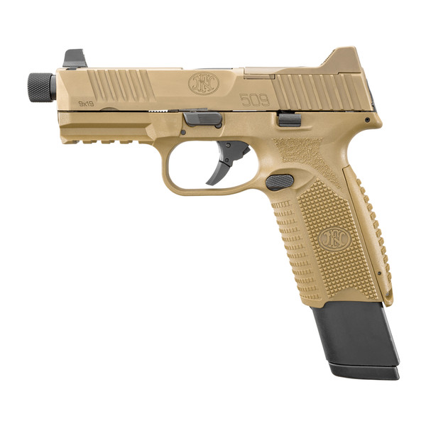 FN 509 Tactical 9mm Pistol, 4.5" Barrel, 24-Round Capacity, FDE Finish