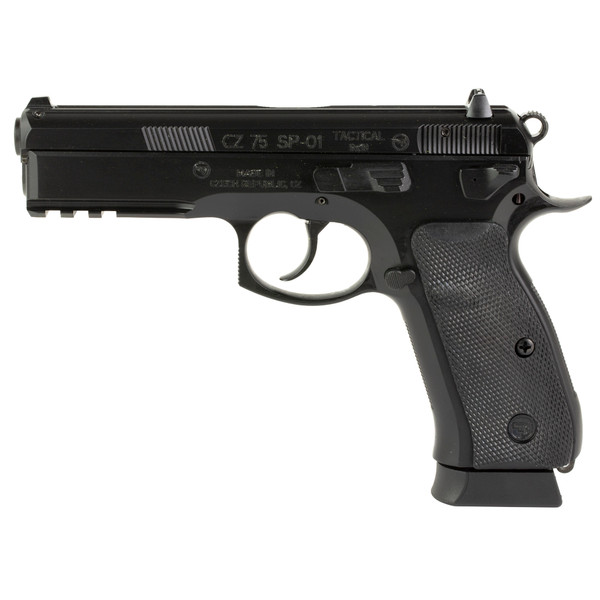 CZ 75 SP-01 Tactical 9mm Pistol, 4.6" Barrel, Black, 19-Round Capacity