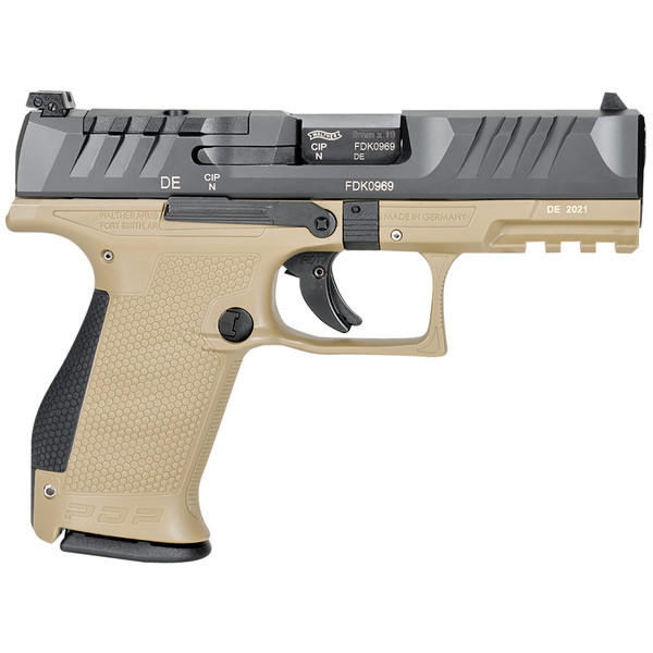Walther PDP Compact 9mm 4" 15-Round Tan Optics Ready