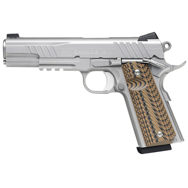 SAV 1911 9MM Stainless 5" 10-Round with Rail