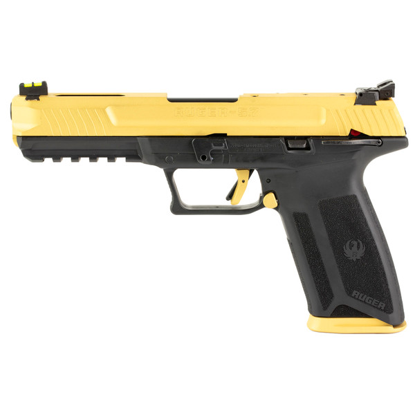 Ruger-57 5.7x28mm Pistol, 20-Round Capacity, 4.94" Barrel, Shimmer Gold Finish