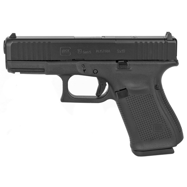 GLOCK 19 GEN5 9MM Pistol with 10-Round Capacity, 3 Magazines, MOS, FS