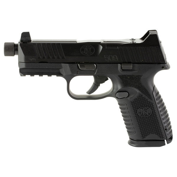 FN 509M Tactical 9mm Pistol, 4.5" Barrel, 10-Round Capacity, Black, Includes 5 Magazines