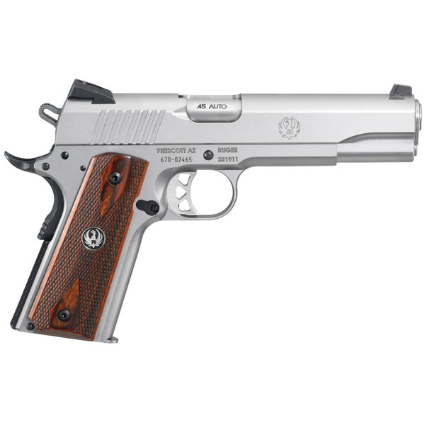 Ruger SR1911 .45 ACP Stainless Steel 5" Barrel 8-Round Capacity