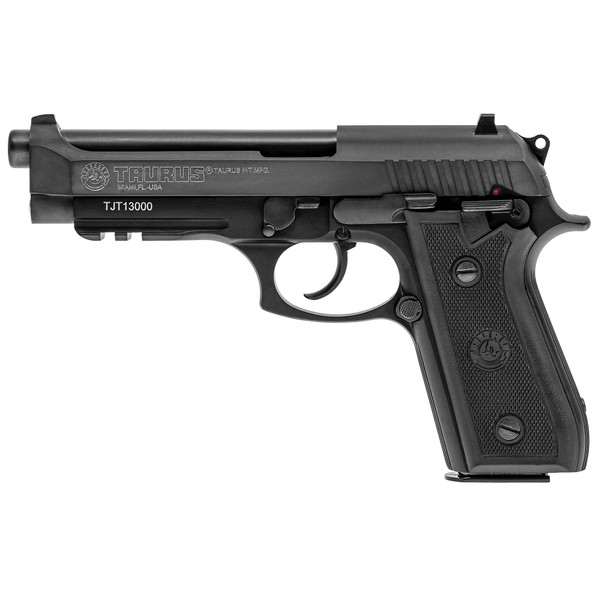 Taurus PT92 9mm Pistol, 5" Barrel, 17-Round Capacity, Black Rubber Grips, Thumb Safety