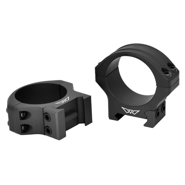 WARNE HYPERLITE 34MM LOW MATTE SCOPE MOUNT RINGS