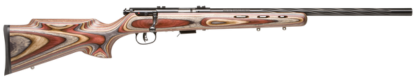 Savage Arms 93R17 BRJ 17 HMR Rifle with Spiral Fluted Barrel and Jacaranda Stock