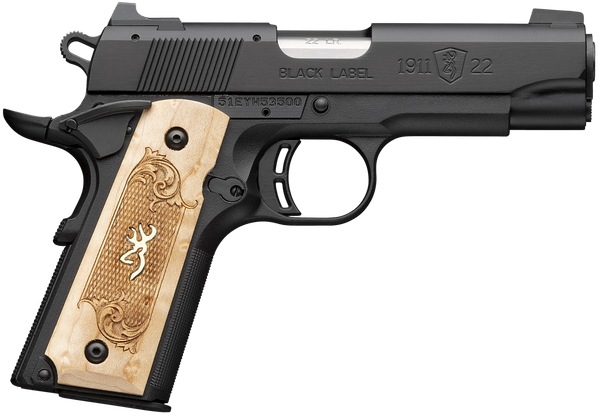 Browning 1911-22 Black Label Medallion Compact .22 LR Pistol with Maple Medallion Grip