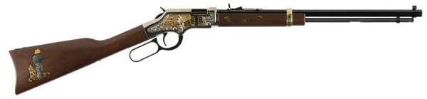 Henry H004GBA Golden Boy "God Bless America" Edition .22 Caliber Rifle with Nickel Finish & Walnut Stock