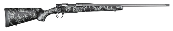 Christensen Arms Mesa FFT 6.5 PRC Rifle with Tungsten Gray Cerakote and Black/Gray Webbing Stock