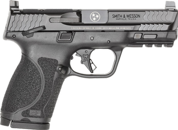 Optic Ready Safety 15-Shot Black S&W M&P9 M2.0 Compact with TN Logo 4"