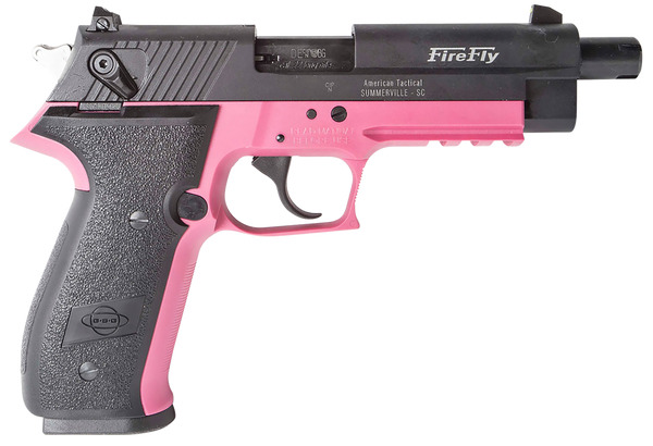GSG FireFly 22 LR Pistol - Pink Frame, Black Grip, Threaded Barrel
