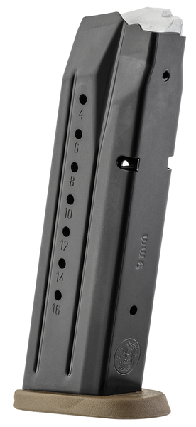 Smith & Wesson M&P 9mm Luger 17-Round Magazine with Blued/Brown Floor Plate