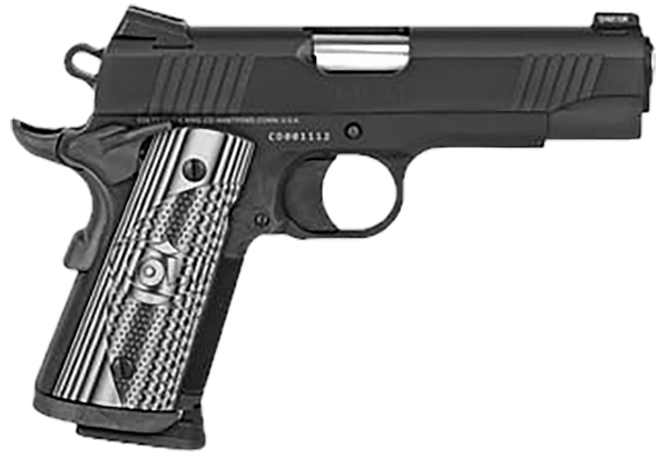 Colt 1911 Commander Combat Unit 9mm Pistol with Black PVD Finish and Gray G10 Grip