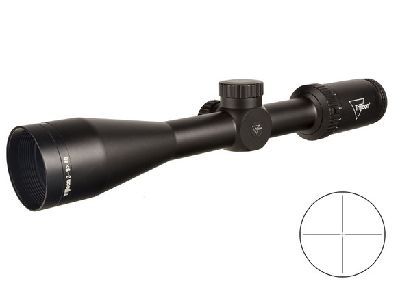Huron 3-9x40 Black 1" Duplex Rifle Scope