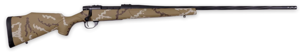 Weatherby Vanguard Outfitter 300 Win Mag Rifle with Black Cerakote Finish and Tan Monte Carlo Stock