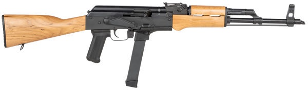 Century Arms WASR 9mm Luger Rifle with Black Receiver and Hardwood Stock