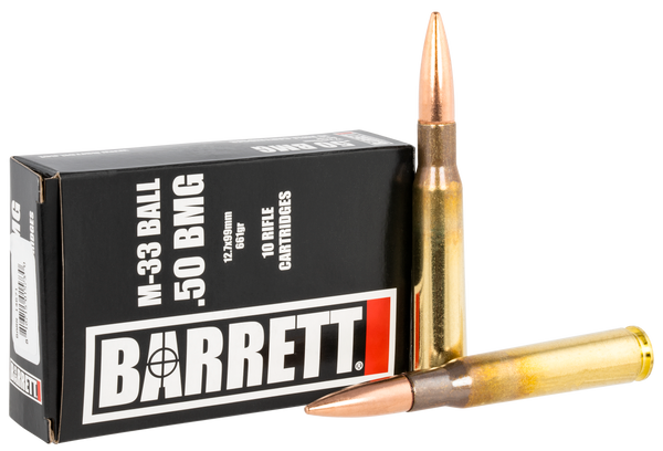 Barrett 14671 Match Grade .50 BMG 661gr M33 Ball Ammo - 10/Box, 25/Case