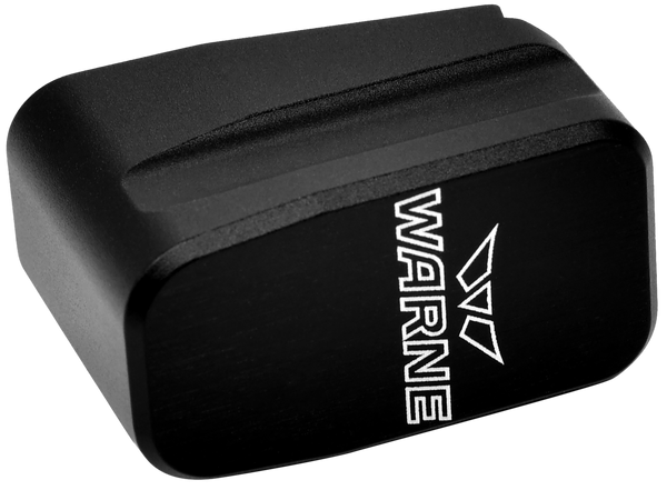 Warne MEG432BLK Glock 43 Magazine Extension - 6061-T6 Aluminum, Hardcoat Anodized Black, +2 Rounds