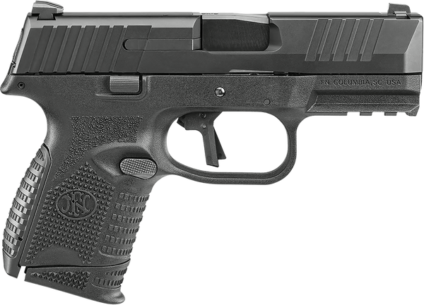 FN 66101642 509C 9mm Compact Pistol with Black PVD Slide & Polymer Frame, 10+1 Capacity, 5 Magazines