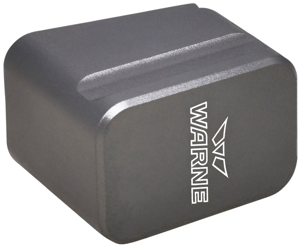 Warne MEG1954GR Glock 19/23 Magazine Extension - 6061-T6 Aluminum, Hardcoat Anodized Gray, Adds 5rds 9mm, 4rds .40 S&W