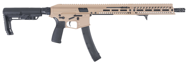 Patriot Ordnance Factory Phoenix 9mm Rifle - 35+1 Capacity, 16.5" Barrel, FDE Cerakote, Picatinny Rail