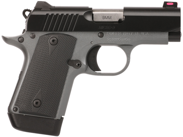 Kimber Micro 9 Shadow Ghost 9mm Pistol with Stainless Black Finish and Rubber Grip