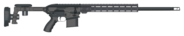 Bushmaster BA30 .308 Win 24" Black Rifle with M-LOK Handguard and Folding Chassis Stock