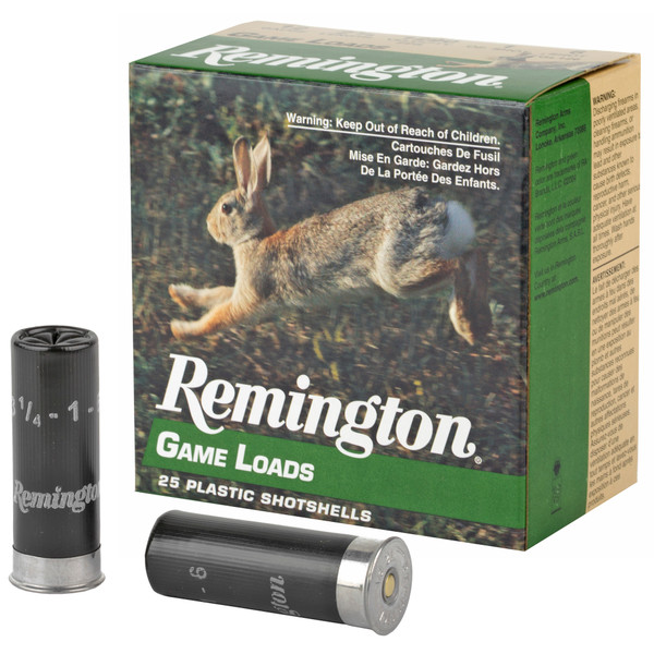 Remington Game Load 12 Gauge 2 3/4" #6 Shot, 25 Rounds per Box, 250 Rounds per Case
