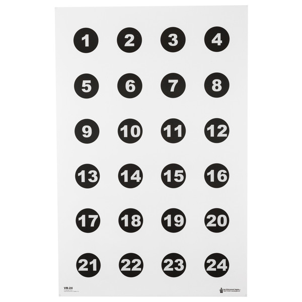 Action Target 3" Numbered Circles, 100 Pack
