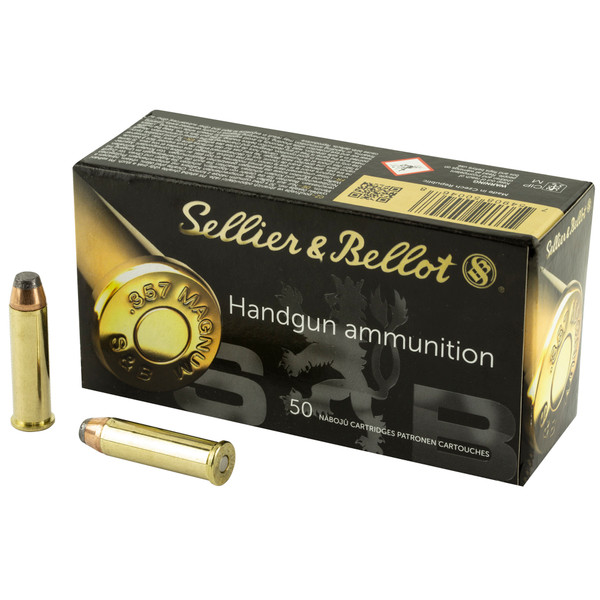 S&B .357 Magnum 158 Grain Soft Point Ammunition - 50 Rounds/1000 Rounds