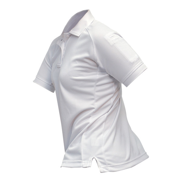 VERTX Coldblack Women's Short Sleeve Polo, White, Medium