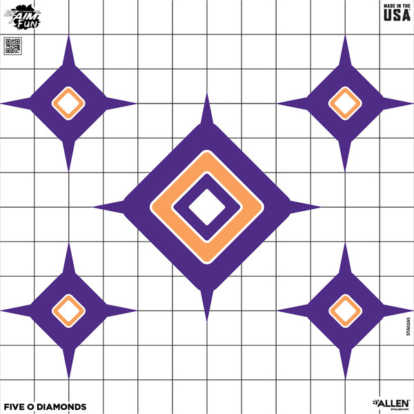 ALLEN EZ AIM 12"X12" DIALING IN TARGET PACK (9 COUNT)