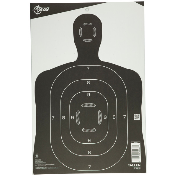 Allen EZ Aim Silhouette Targets 12x18 Inch, Pack of 25