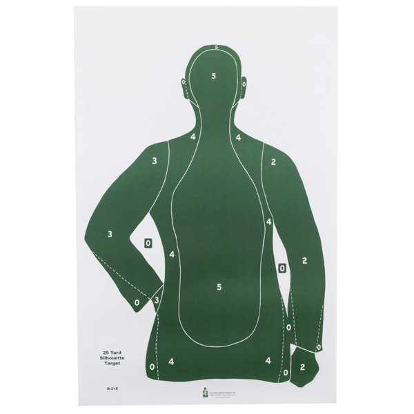 Action Target B-21E Green 100 Pack