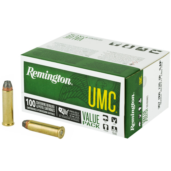 Remington UMC .357 Magnum 125 Grain Ammunition - 100 Rounds/600 Rounds