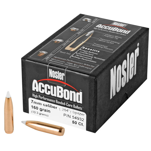 Nosler 7mm 160gr AccuBond Bullets - 50 Count