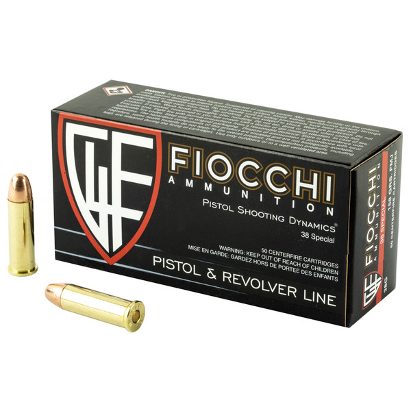 FIOCCHI .38 Special 158 Grain FMJ Ammunition - 50 Rounds/1000 Rounds